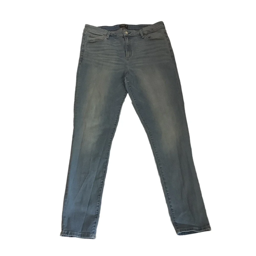 Abercrombie & Fitch Blue 33/16 L Women Curve Love High Rise Super Skinny Jeans - Picture 2 of 8